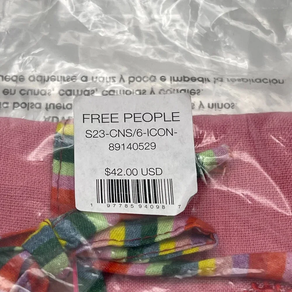 Free People/Furbish Studio Icon Linen Valentine's Cocktail Napkins, Set of 6-NWT